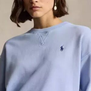 Ralph Lauren Polo Golf 100% Cotton Sweater Sweatshirt Periwinkle Blue Size Large